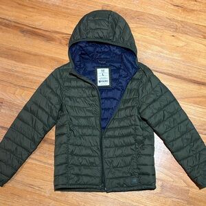 GAP Forest Green lightweight primaloft puffer jacket
